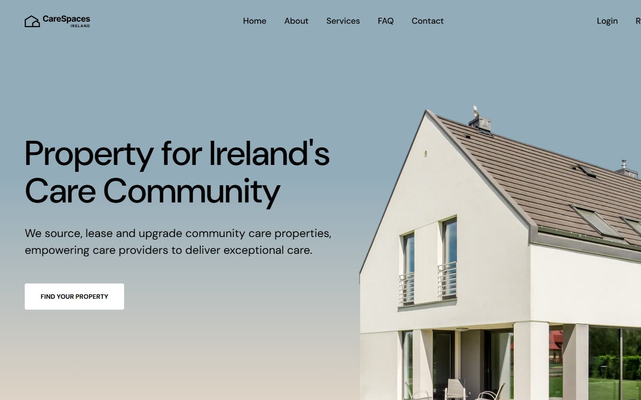 The CareSpaces Ireland website homepage